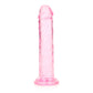 Shots Toys | REALROCK Crystal Clear 15.5cm Straight Dildo - Pink 6" Dong