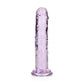 Shots Toys | REALROCK Crystal Clear 15.5cm Straight Dildo - Purple 6" Dong