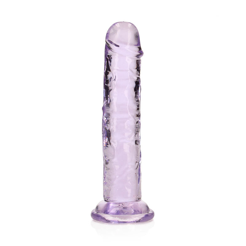 Shots Toys | REALROCK Crystal Clear 15.5cm Straight Dildo - Purple 6" Dong