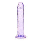 Shots Toys | REALROCK Crystal Clear 15.5cm Straight Dildo - Purple 6" Dong