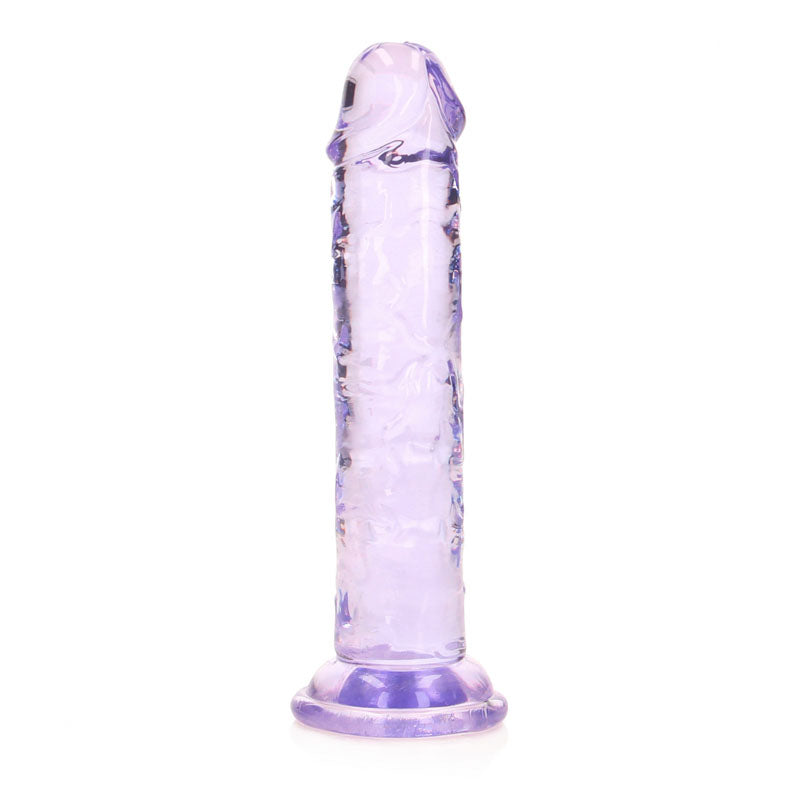 Shots Toys | REALROCK Crystal Clear 15.5cm Straight Dildo - Purple 6" Dong