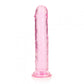 Shots Toys | REALROCK Crystal Clear 18cm Straight Dildo - Pink 7" Dong