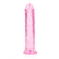 Shots Toys | REALROCK Crystal Clear 18cm Straight Dildo - Pink 7" Dong