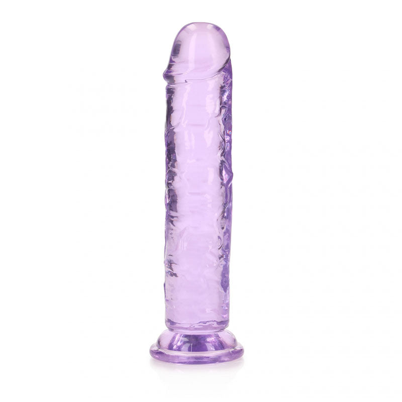 Shots Toys | REALROCK Crystal Clear 18cm Straight Dildo - Purple 7" Dong