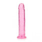 Shots Toys | REALROCK Crystal Clear 25cm Straight Dildo - Pink 10" Dong