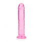 Shots Toys | REALROCK Crystal Clear 25cm Straight Dildo - Pink 10" Dong