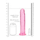 Shots Toys | REALROCK Crystal Clear 25cm Straight Dildo - Pink 10" Dong