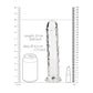 Shots Toys | REALROCK Crystal Clear 25cm Straight Dildo - Clear 10" Dong