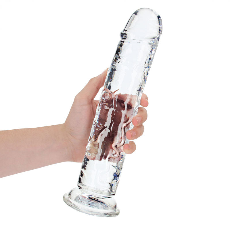 Shots Toys | REALROCK Crystal Clear 31cm Straight Dildo - Clear 11" Dong