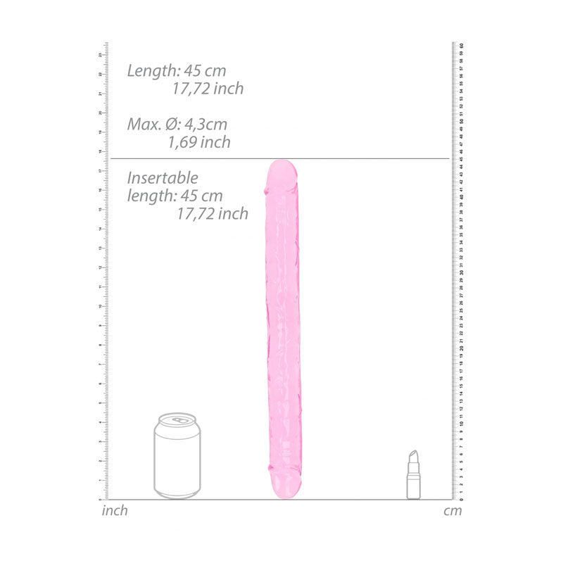 Shots Toys | REALROCK 45cm Double Dong - Pink 45cm (18") Double Dong