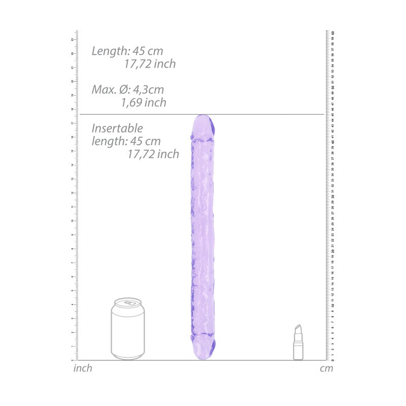 Shots Toys | REALROCK 45cm Double Dong - Purple 45cm (18") Double Dong