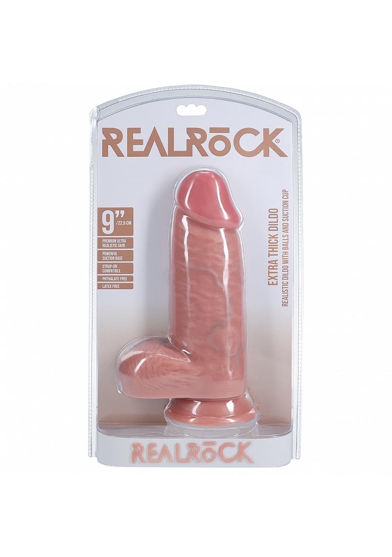 Shots Toys | REALROCK - Extra Thick with Balls 9" Dildo