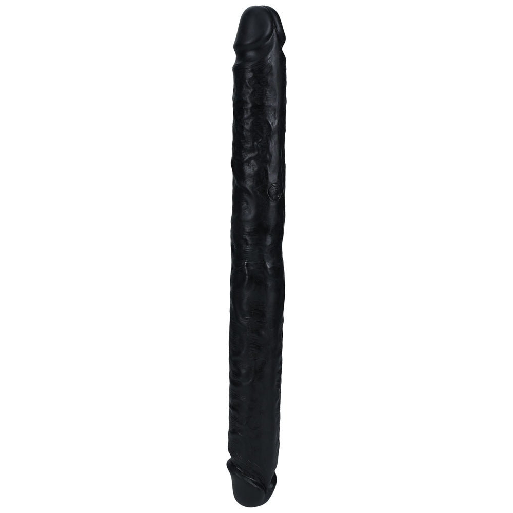 Shots Toys | REALROCK 35cm Slim Double Dildo - Black (14") Slim