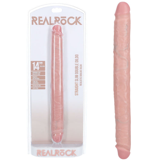 Shots Toys | REALROCK 35cm Slim Double Dildo - Flesh (14") Slim