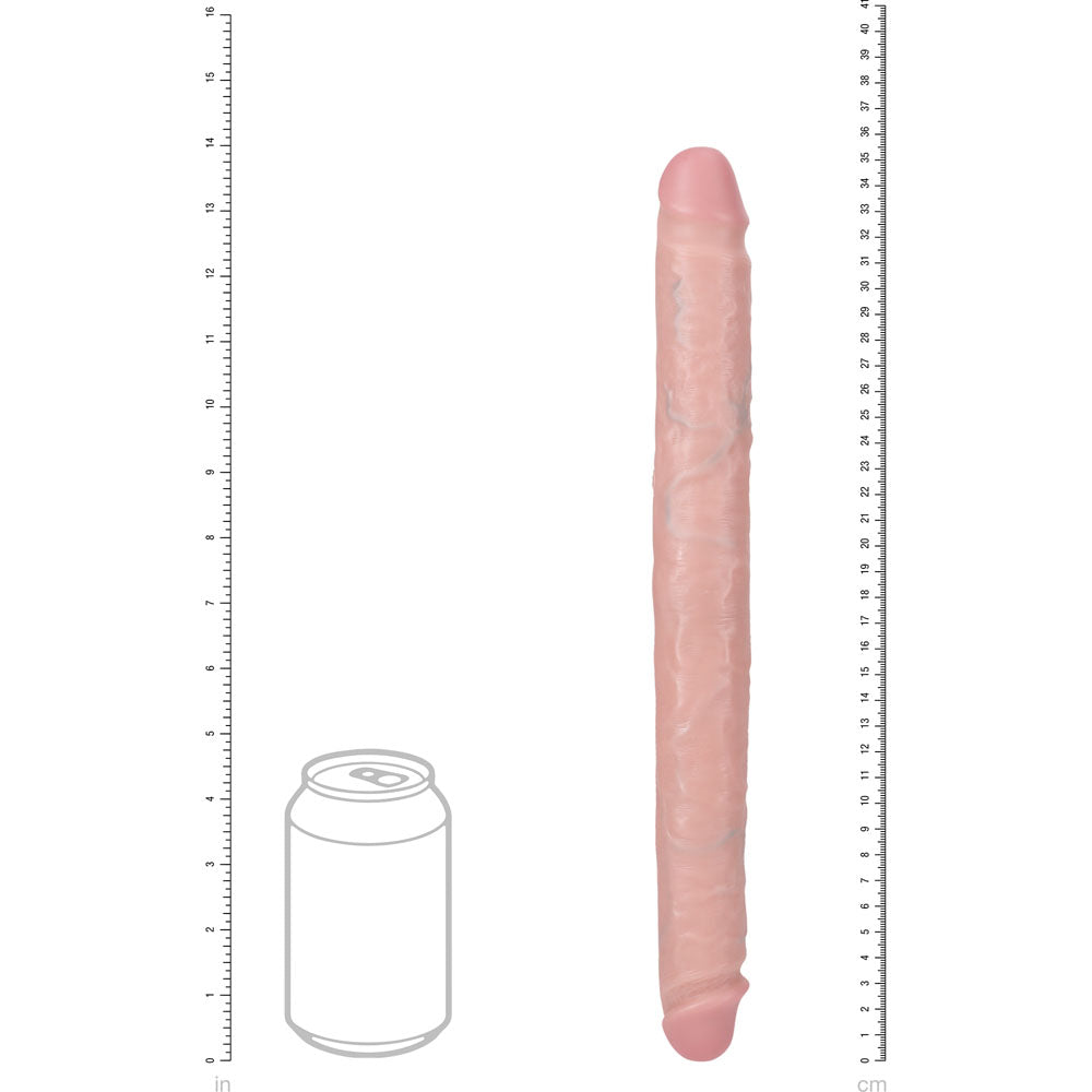 Shots Toys | REALROCK 35cm Slim Double Dildo - Flesh (14") Slim