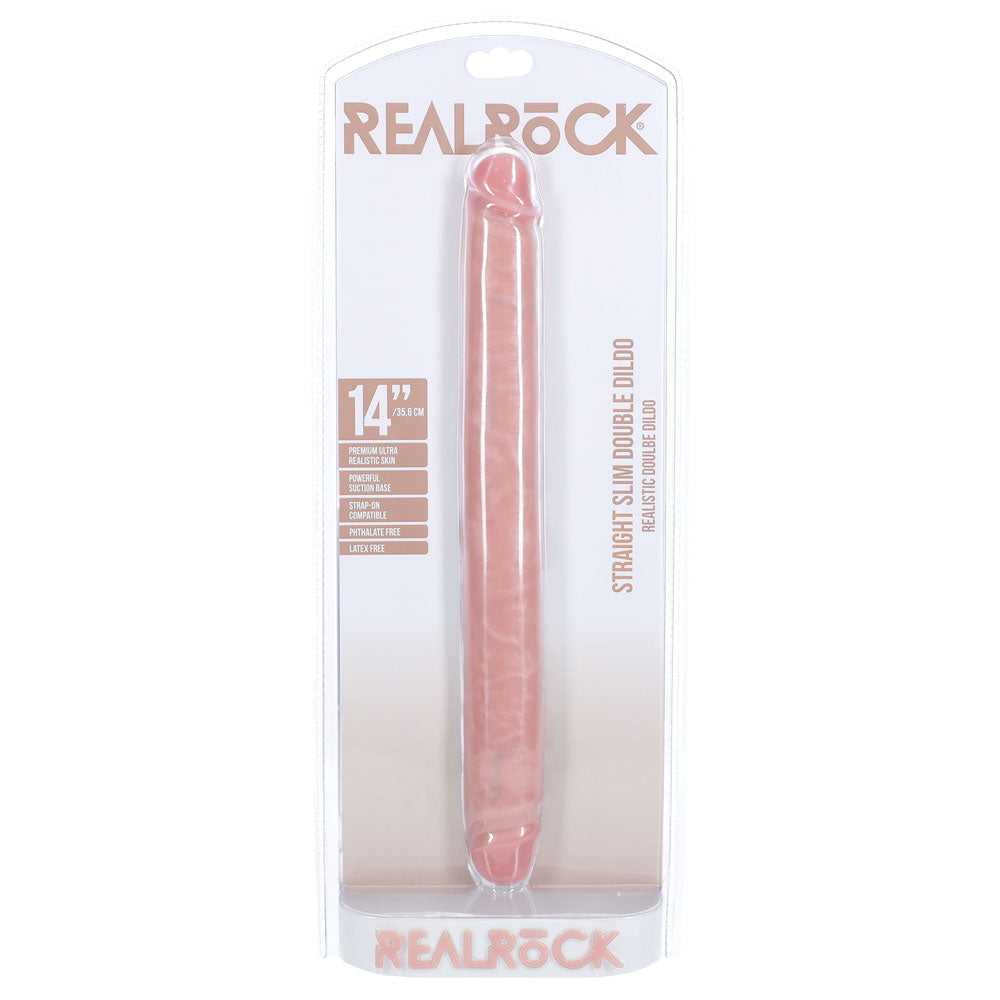 Shots Toys | REALROCK 35cm Slim Double Dildo - Flesh (14") Slim