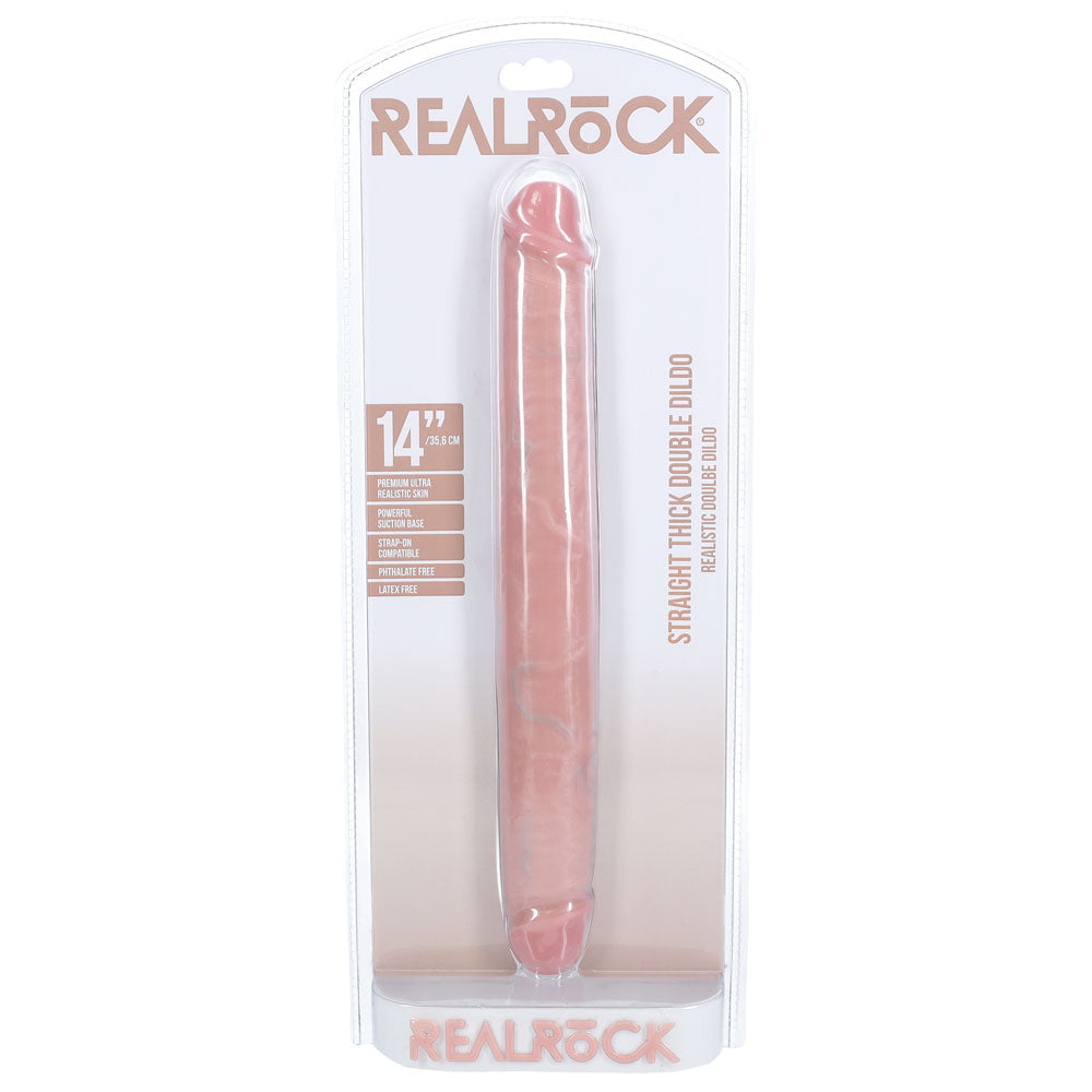 Shots Toys | REALROCK 35cm Thick Double Dildo - Flesh (14") Thick Double Dong