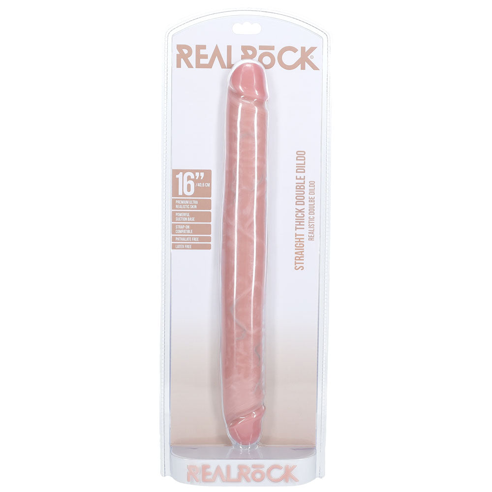 Shots Toys | REALROCK 40cm Thick Double Dildo - Flesh (16") Thick