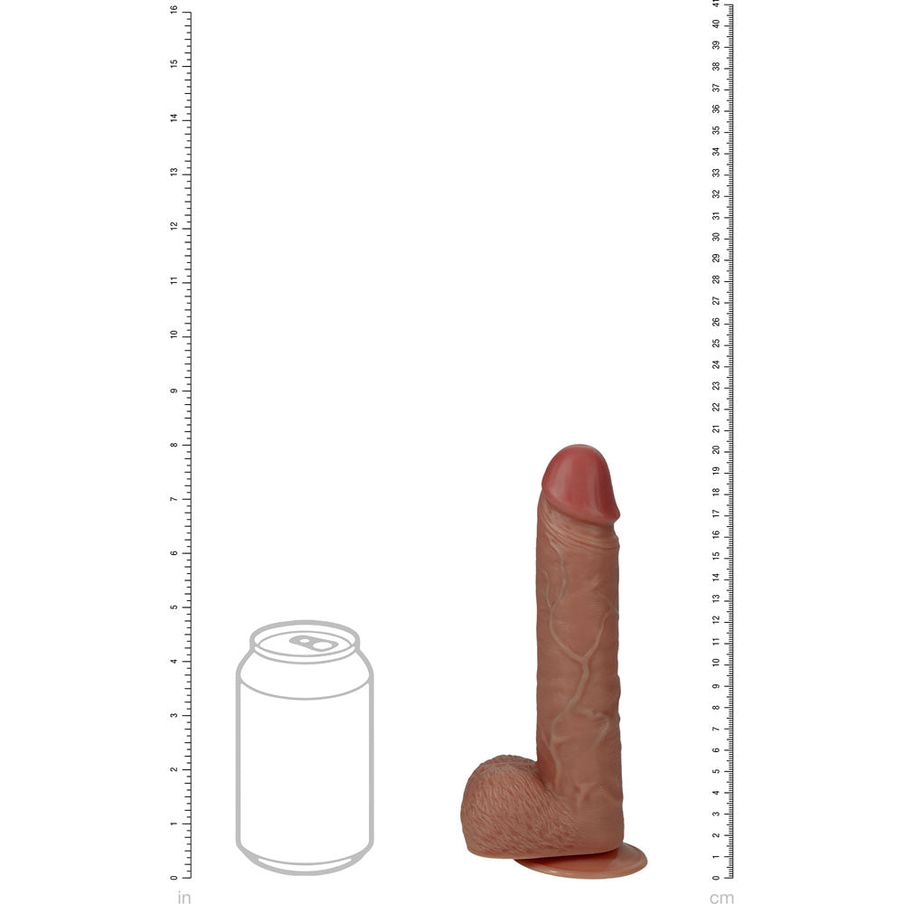 Shots Toys | REALROCK Realistic Vibrating + Rotating Cock + Balls - Tan 20.3cm (8") Dildo Dong