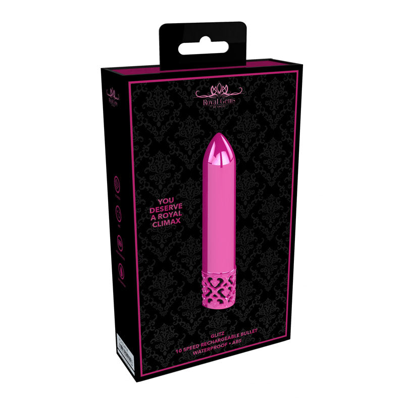 Shots Toys | ROYAL GEMS Glitz - ABS Pink 8.8cm USB Rechargeable Bullet