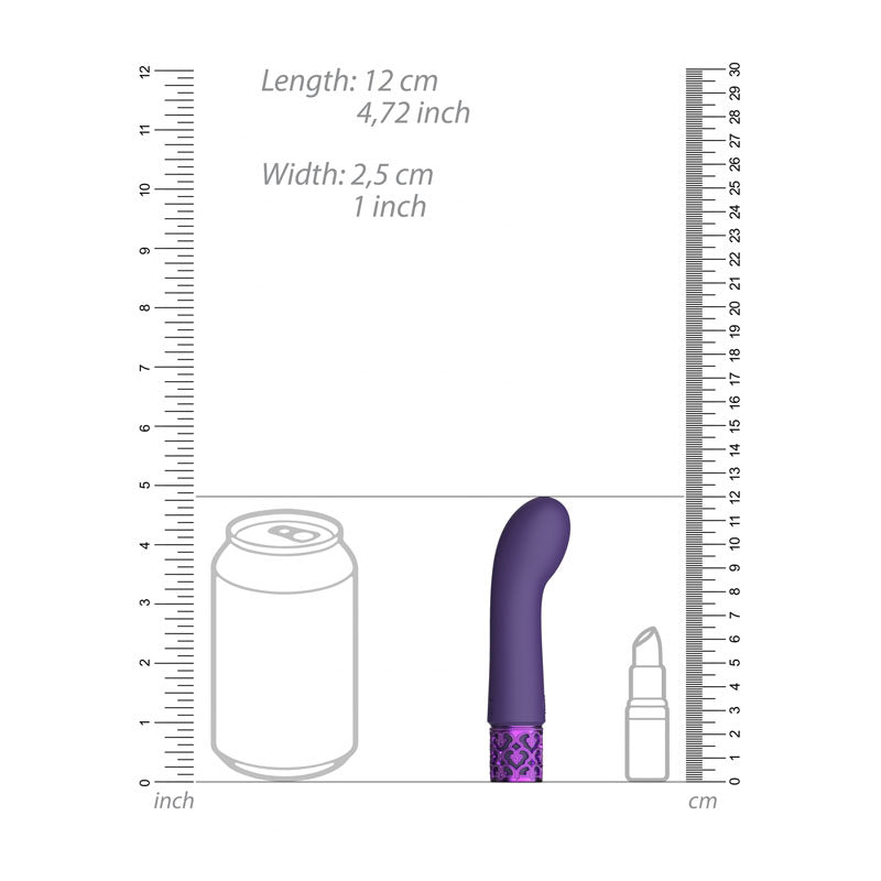 Shots Toys | ROYAL GEMS Bijou - Silicone Purple 12cm USB Rechargeable Bullet