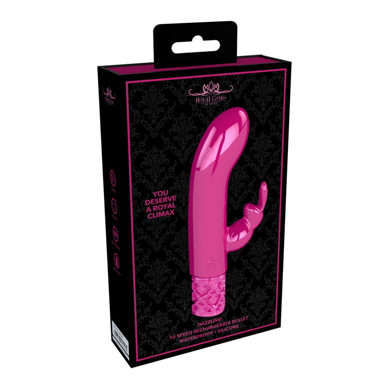 Shots Toys | ROYAL GEMS Dazzling - Silicone Pink 12cm USB Rechargeable Bullet