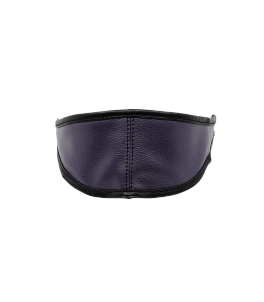 Love In Leather Grained Leather Blindfold Purple BLI002PUR