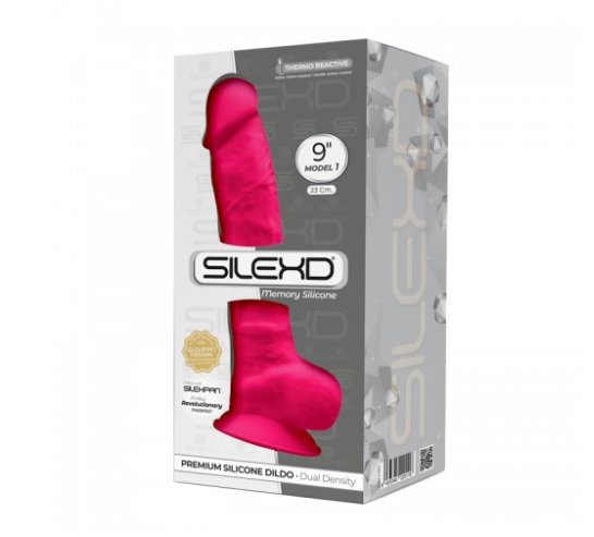 Adrien Lastic Silexd 9" Model 1 Realistic Silicone Dildo - Pink