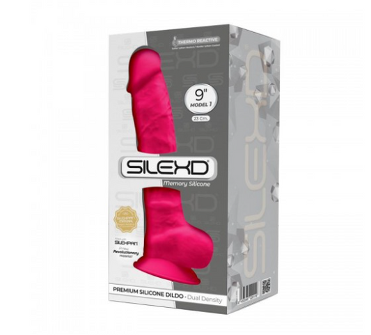 Adrien Lastic Silexd 9" Model 1 Realistic Silicone Dildo - Pink