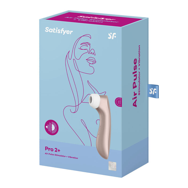 Satisfyer Pro 2+ Rose Gold Touch USB-Rechargeable Clitoral Stimulator Vibrator