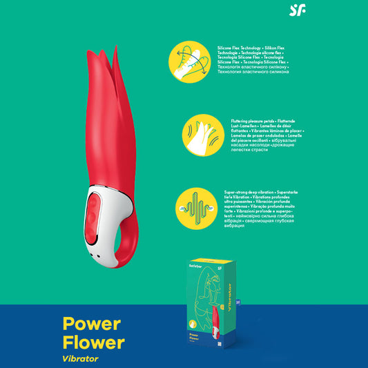 Satisfyer Vibes - Power Flower Red USB Rechargeable Vibrator