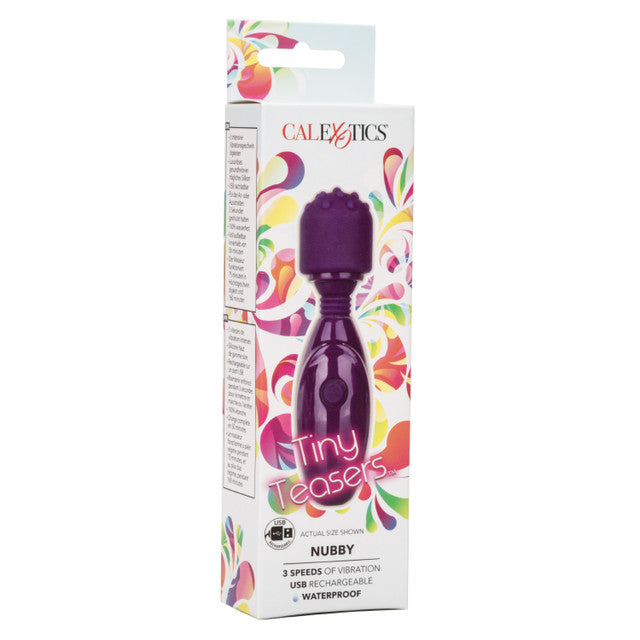 Calexotics Tiny Teasers Nubby Purple Vibrator Massage Wand