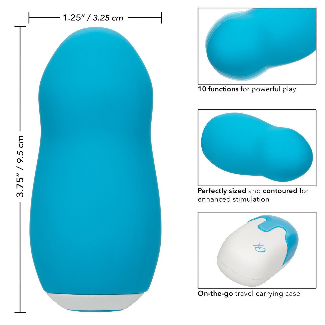 Calexotics Sugar Dream Vibration Pulsation Escalation Mini Massager for Travel