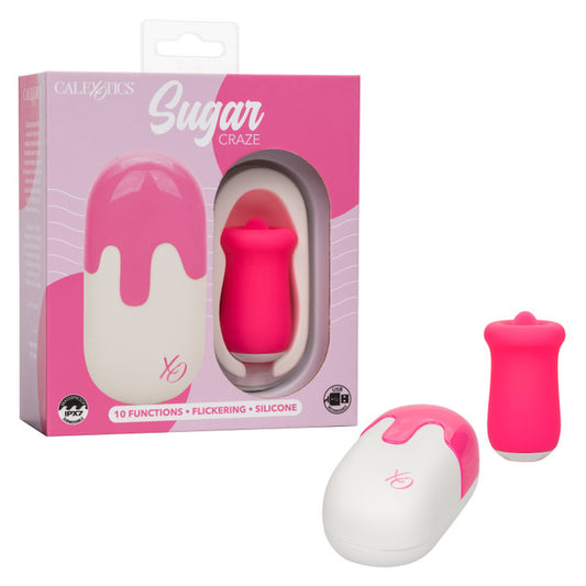 Calexotics Sugar Craze Flickering Tongue Stimulator Mini Massager for Travel