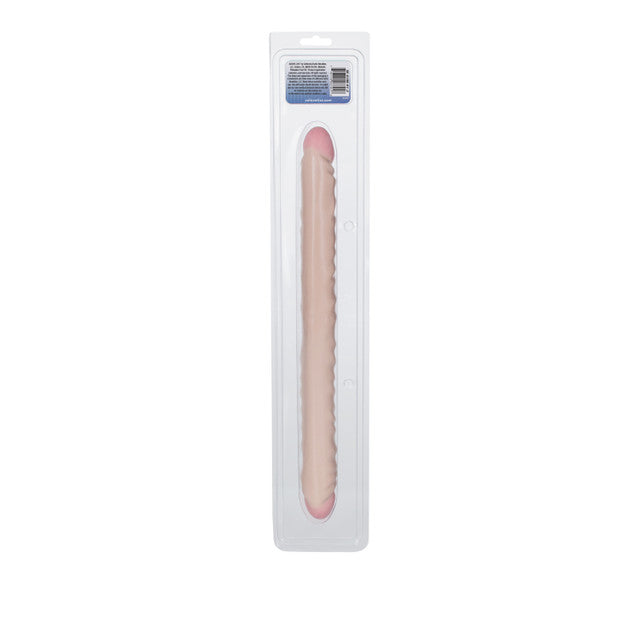 Calexotics | Slim Jim Duo - Veined Double Dong Ivory 17" Dildo