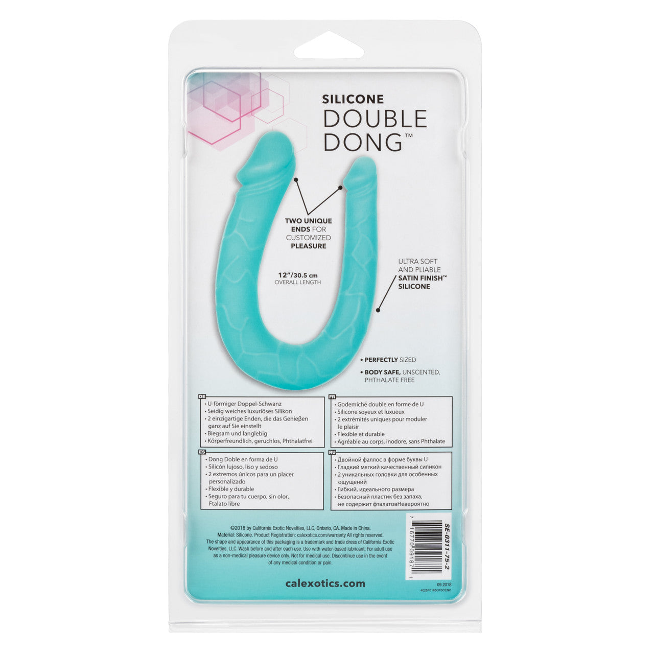 Calexotics | Silicone Double Dong AC/DC Dong - Teal