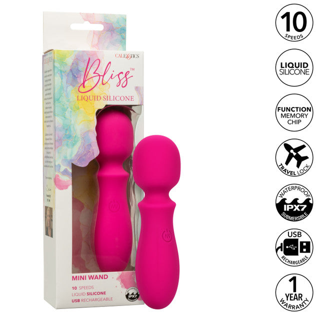 Calexotics Bliss Liquid Silicone Mini Wand Vibrator