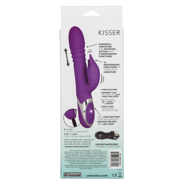 CalExotics Enchanted Kisser Rabbit Vibrator with Rotating and Thrusting Shaft