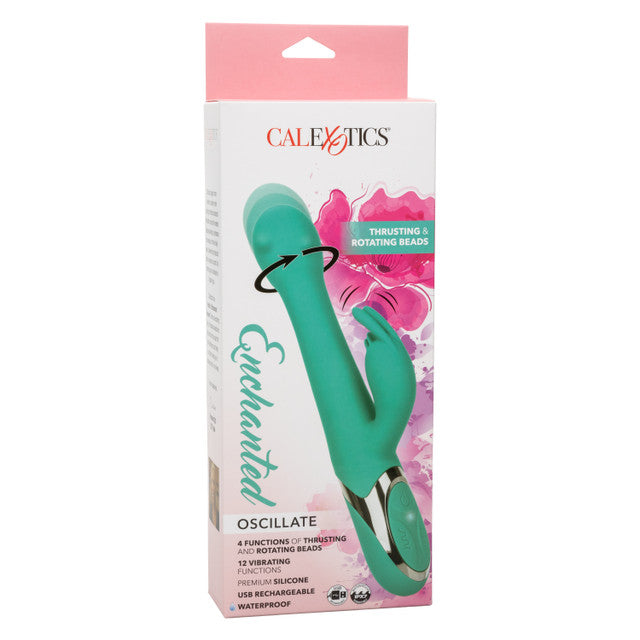 CalExotics Enchanted Oscillate Rabbit Vibrator with Rotating and Thrusting Beads