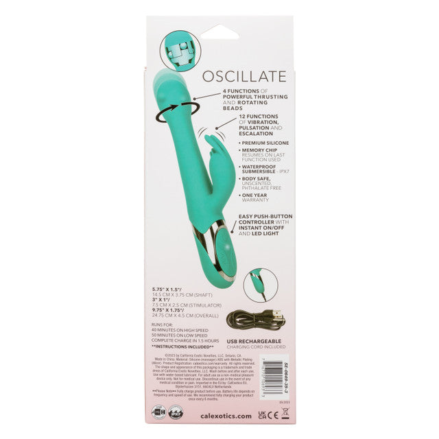 CalExotics Enchanted Oscillate Rabbit Vibrator with Rotating and Thrusting Beads