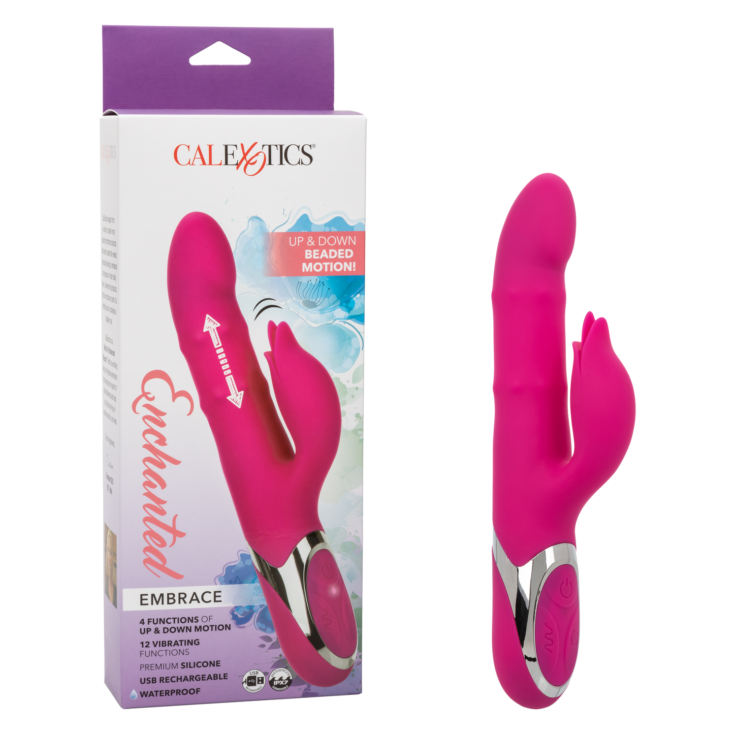 CalExotics Enchanted Embrace Rabbit Vibrator with Thrusting Beaded Shaft