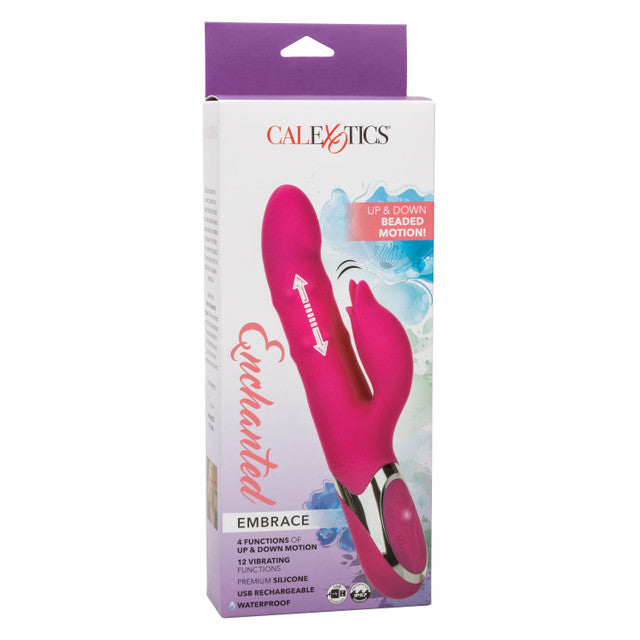 CalExotics Enchanted Embrace Rabbit Vibrator with Thrusting Beaded Shaft