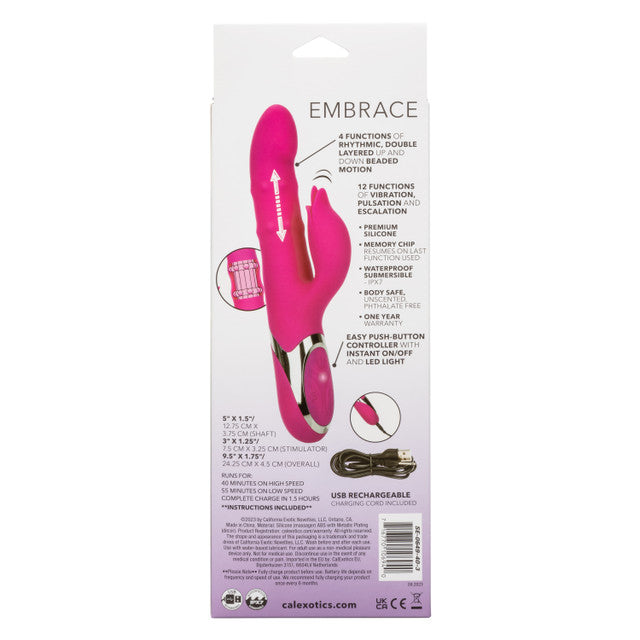 CalExotics Enchanted Embrace Rabbit Vibrator with Thrusting Beaded Shaft