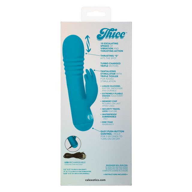 Calexotics Thicc™ Chubby Thrusting Tickler Rabbit Vibrator