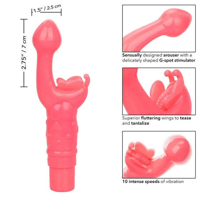 Calexotics Rechargeable Butterfly Kiss Vibrator - Pink