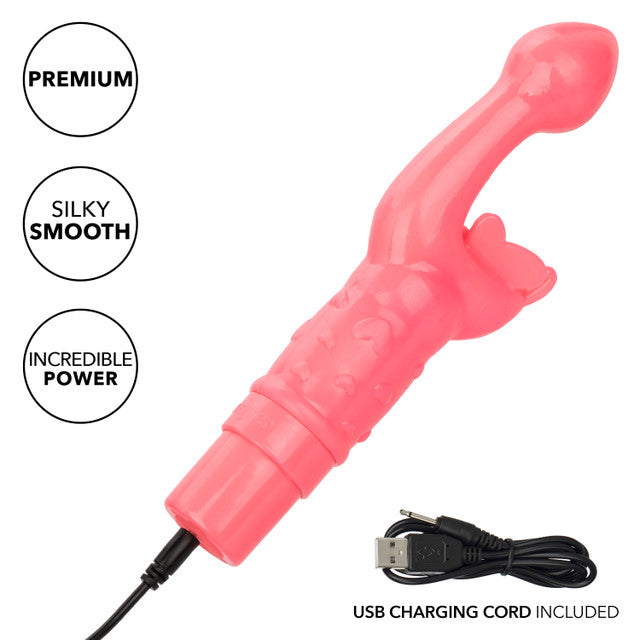 Calexotics Rechargeable Butterfly Kiss Vibrator - Pink