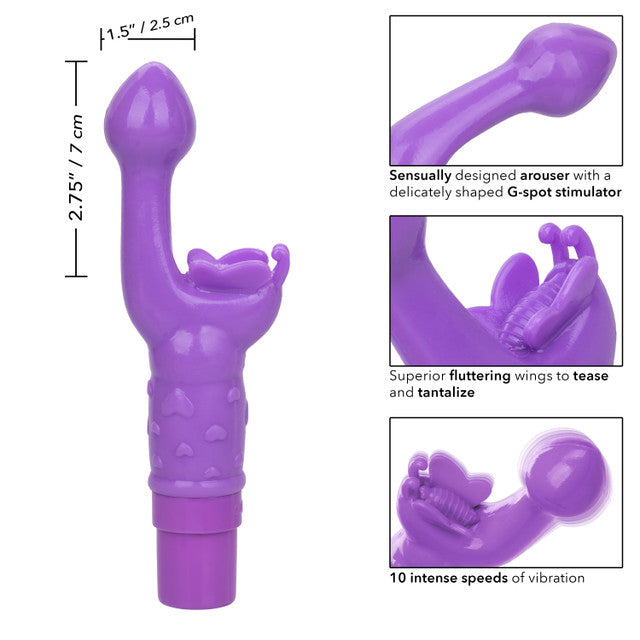 Calexotics Rechargeable Butterfly Kiss Vibrator - Purple