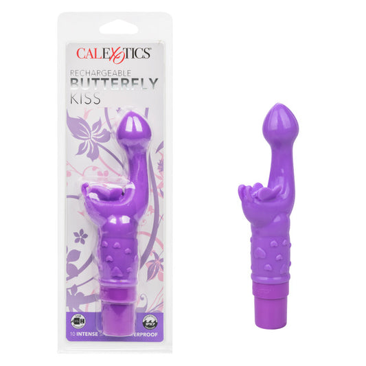 Calexotics Rechargeable Butterfly Kiss Vibrator - Purple