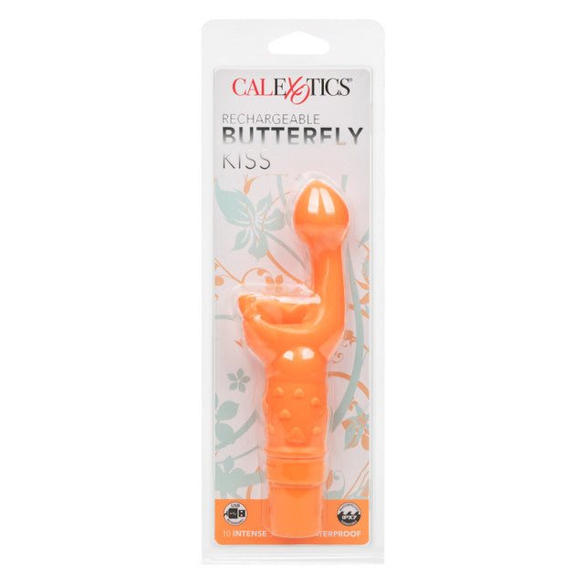 Calexotics Rechargeable Butterfly Kiss Vibrator - Orange