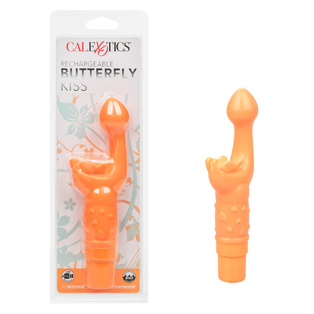 Calexotics Rechargeable Butterfly Kiss Vibrator - Orange